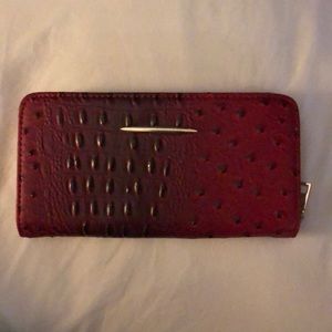 Red zip wallet